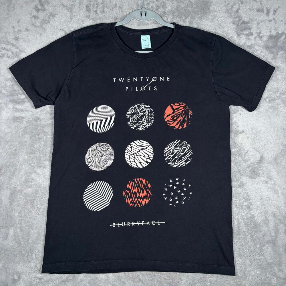 Twenty One Pilots Blurryface Graphic T-Shirt Black Size Large